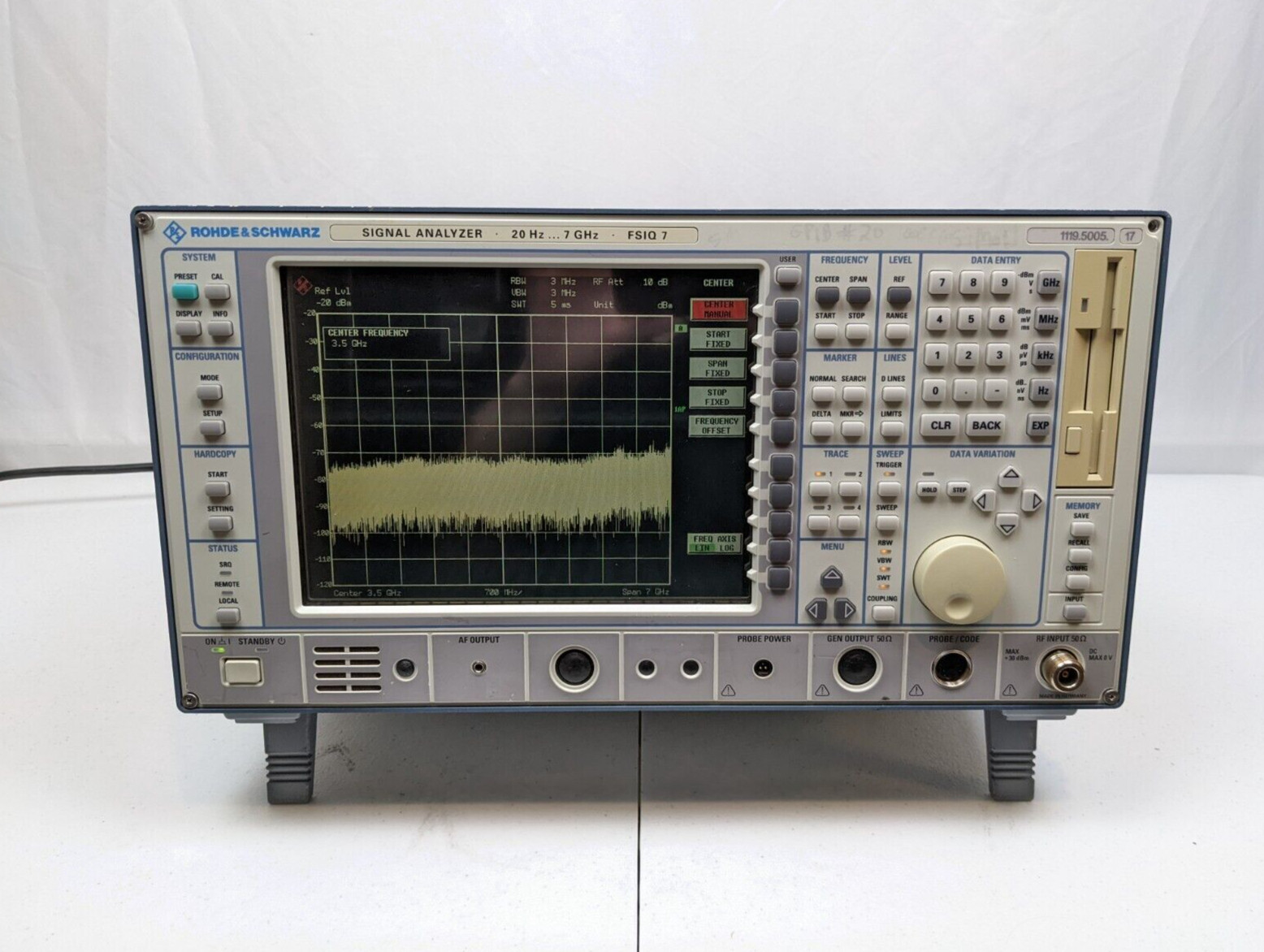 Rohde & Schwarz FSIQ7 Signal Analyzer | 20 Hz to 7 GHz | P/N: 1119.5005K17