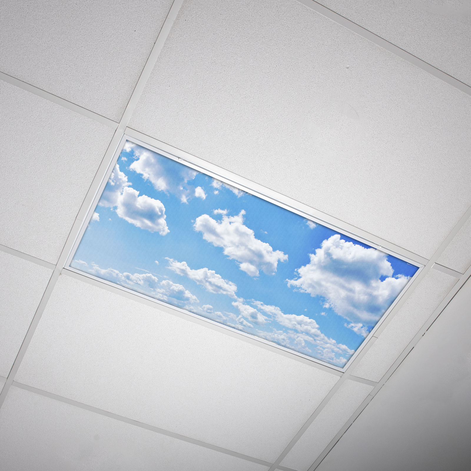 Fluorescent Light Cover - Classroom Light Filter - Office, Home - Cloud - 001