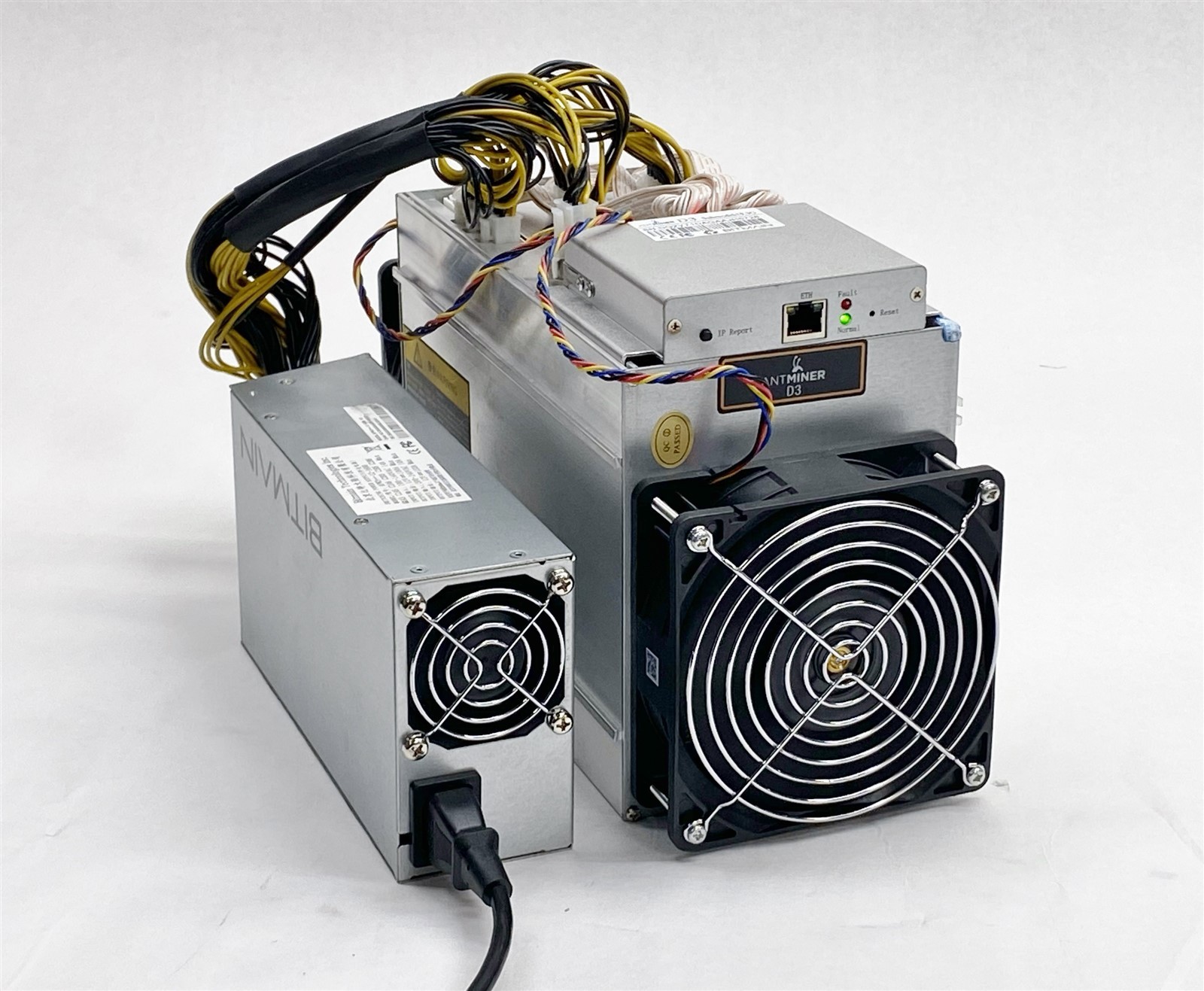 Bitmain Antminer D3 19.3G ASIC Dash Coin Miner W/ APW3 Power Supply Unit