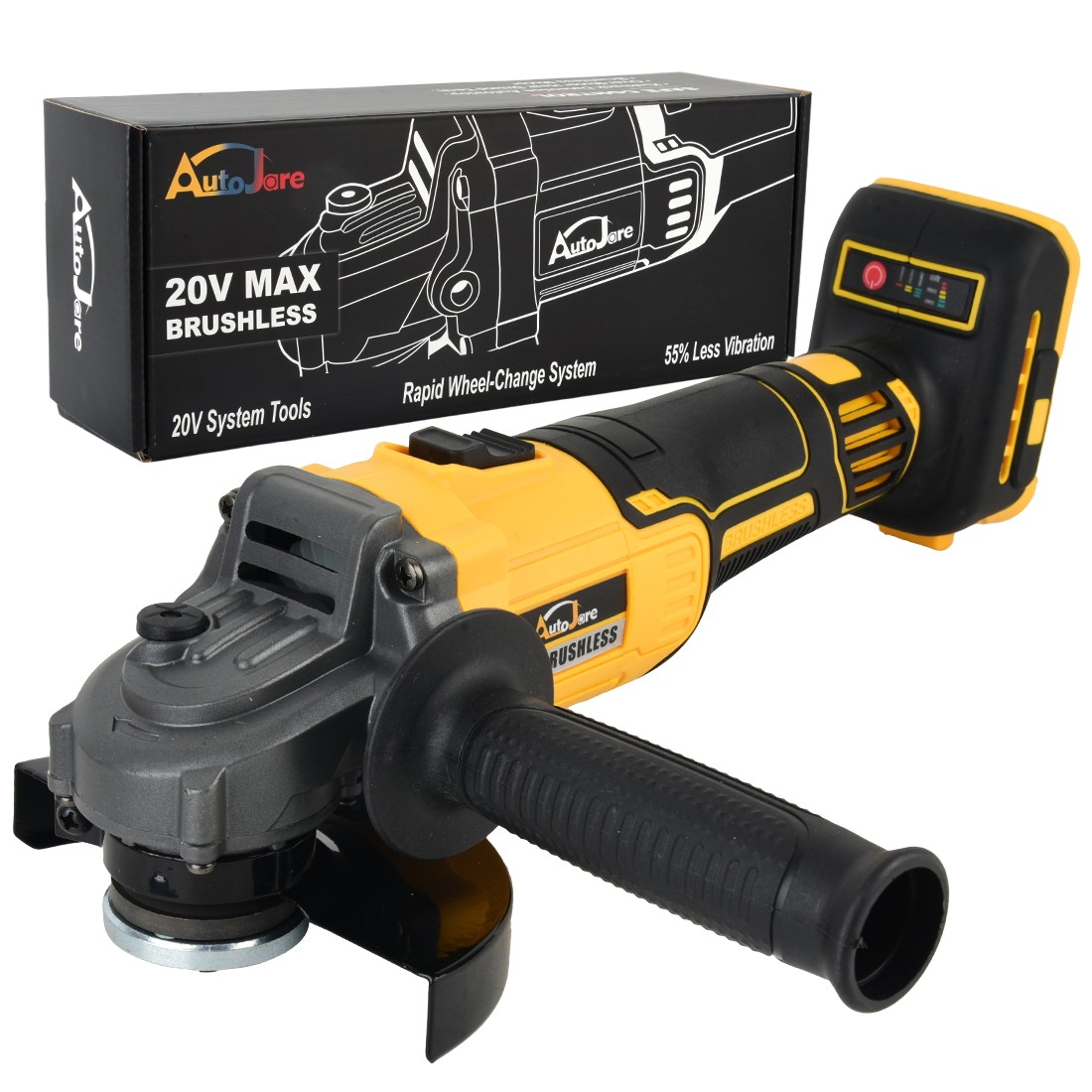 Cordless 4-1/2 Power Angle Grinder for Dewalt 20V Max Battery Brushless 9000 RPM