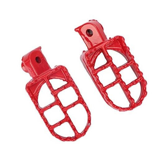 Pit Bike Foot Pegs Dirt Bike Footrests Aluminum Passenger 2pcs Red