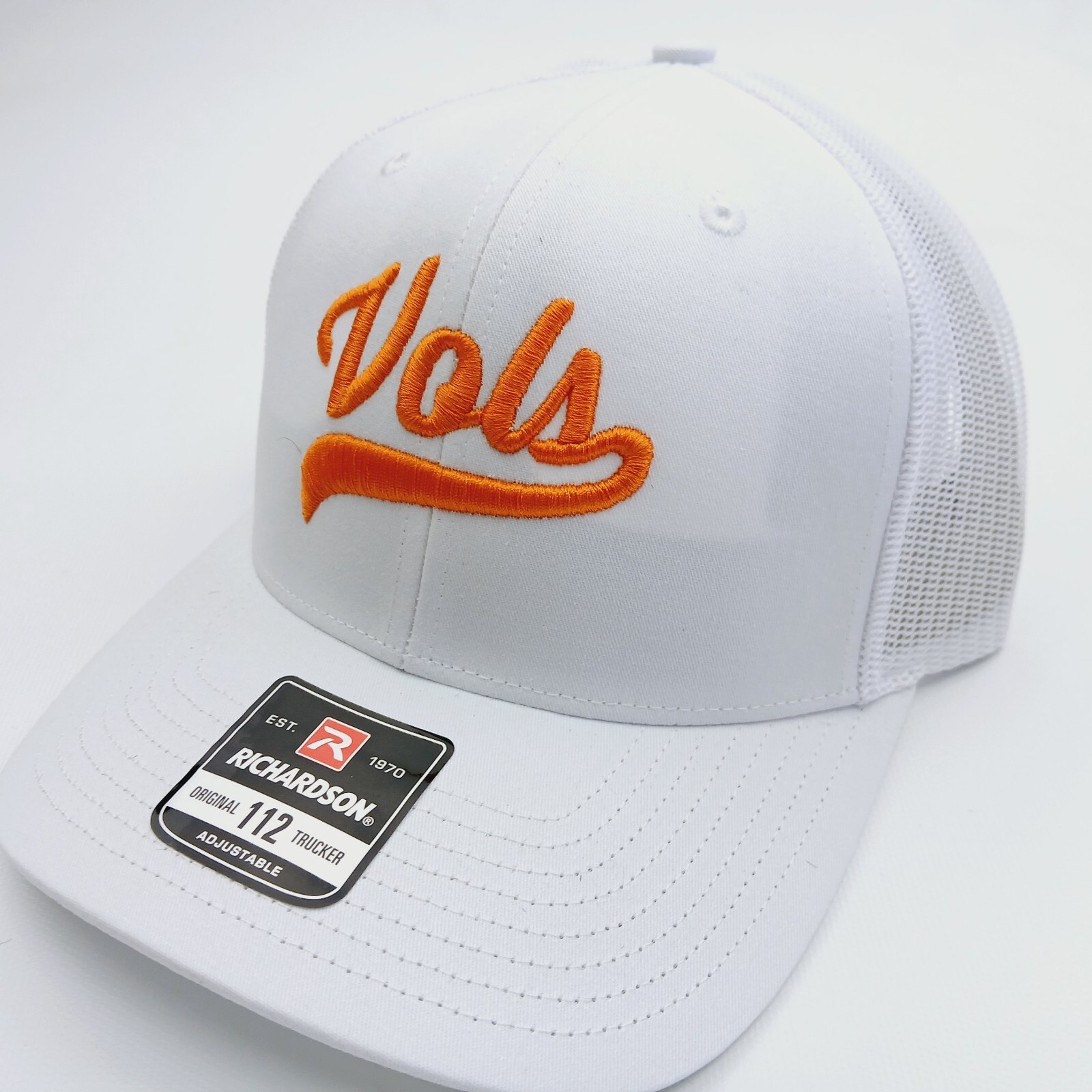 White Vols Mesh Snap Back Curved Bill Hat