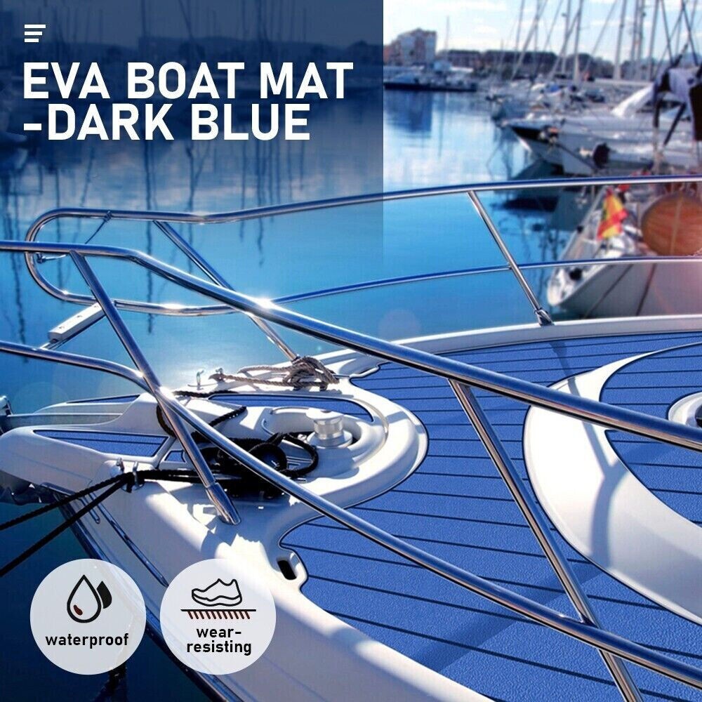 Navy Blue Boat Deck Flooring EVA Boat Mats Marine Foam , Boat accessories