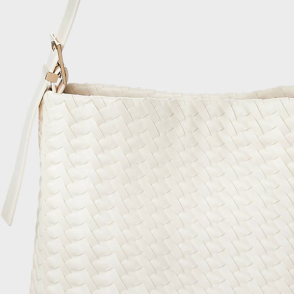 Woven Bucket Bag - A New Day White