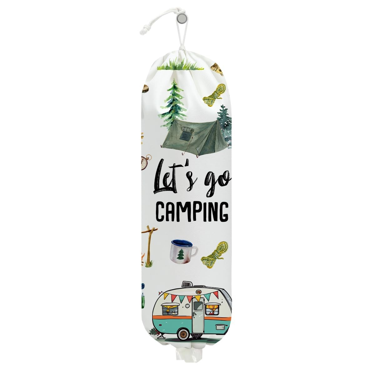 Camping Plastic Bag Holder, Wall Mount Trash Bag Holder, Tent Rv Bonfire Reus...