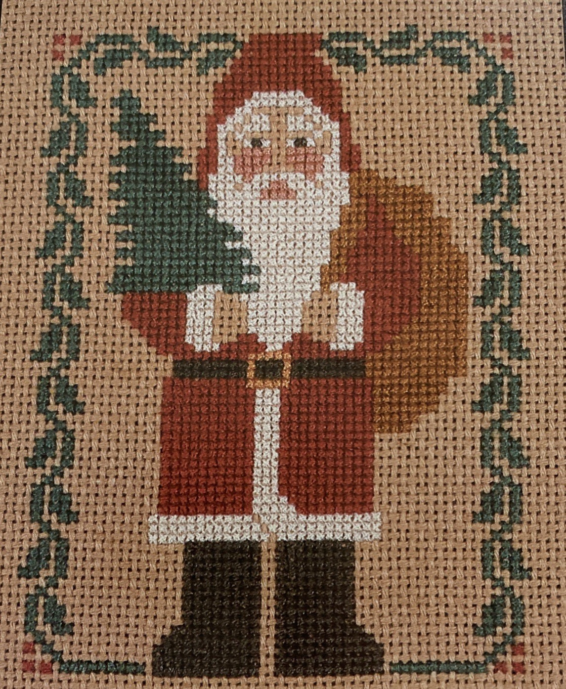 The Prairie Schooler 1984 Santa Counted Cross Stitch Pattern Cardstock