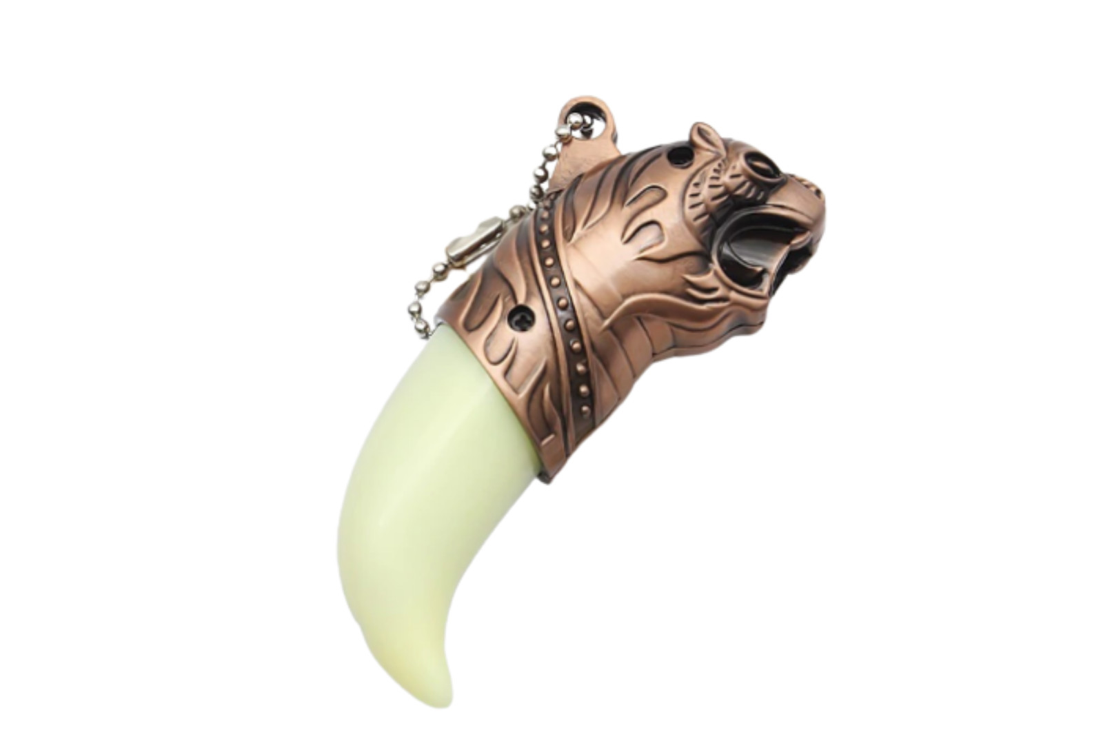 1 x Creative Torch Jet Lighter Gas Butane Turbo Windproof Tiger Tooth Keychain
