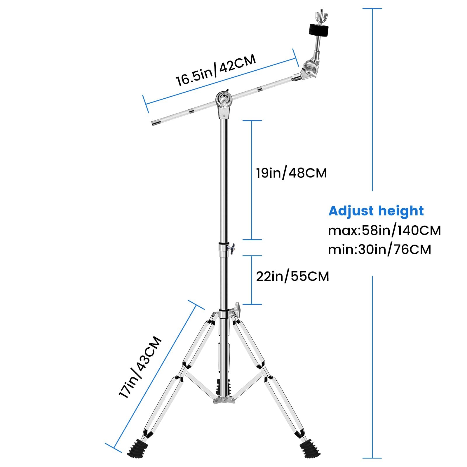Cymbal Stand, Adjustable Cymbal Stand for Drum Hardware Percussion Mount Hold...