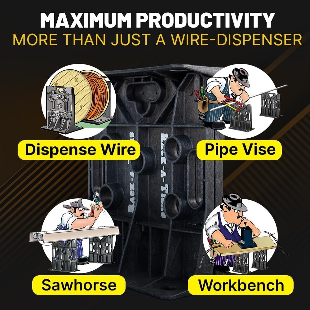 Electrical Wire Spool Dispenser Reel Cable Rack for Pulling Roll Electrician Job