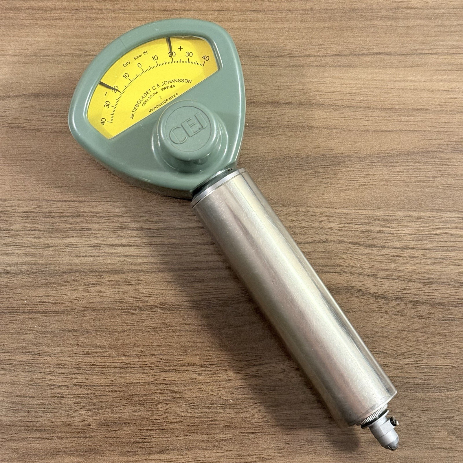 CEJ C.E. Johansson Mikrokator 510E-6 Precision Dial Indicator 0.00001” Sweden