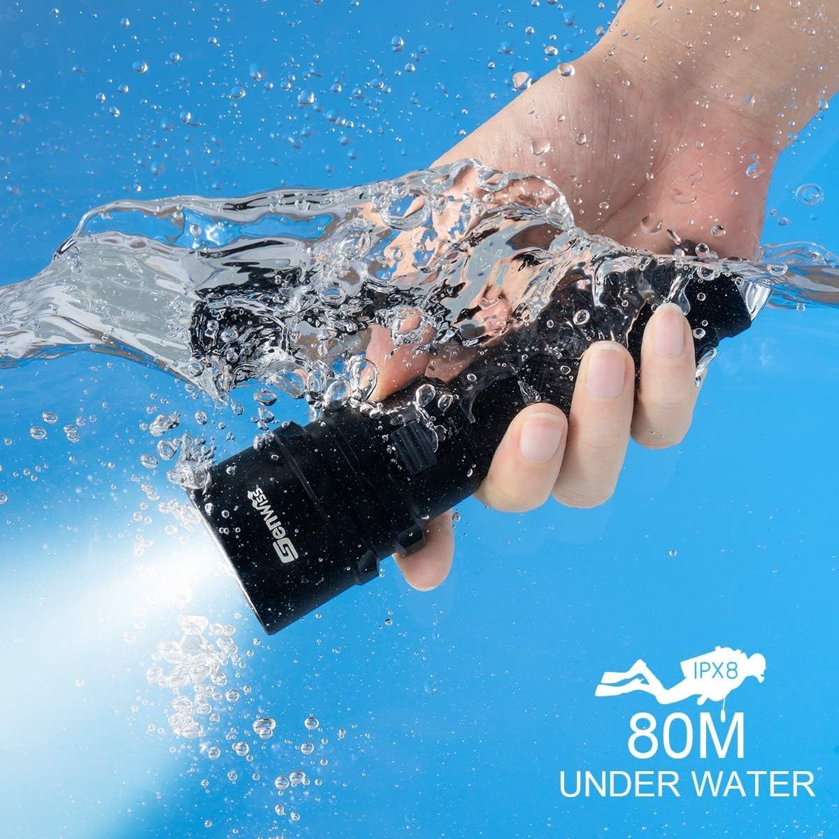 Dive Light with Charger - 2000 Lumen Underwater Flashlight
