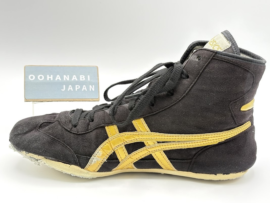 ASICS EX-EO Old model Wrestling Boxing shoes TWR900 US 8 26.0cm Black Gold USED
