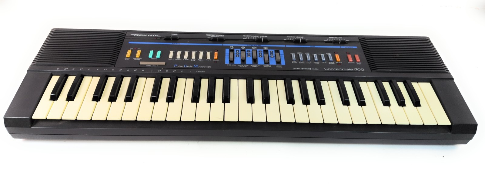 Vtg Realistic ConcertMate 700 Electric Keyboard 49 Keys  Radio Shack 80s