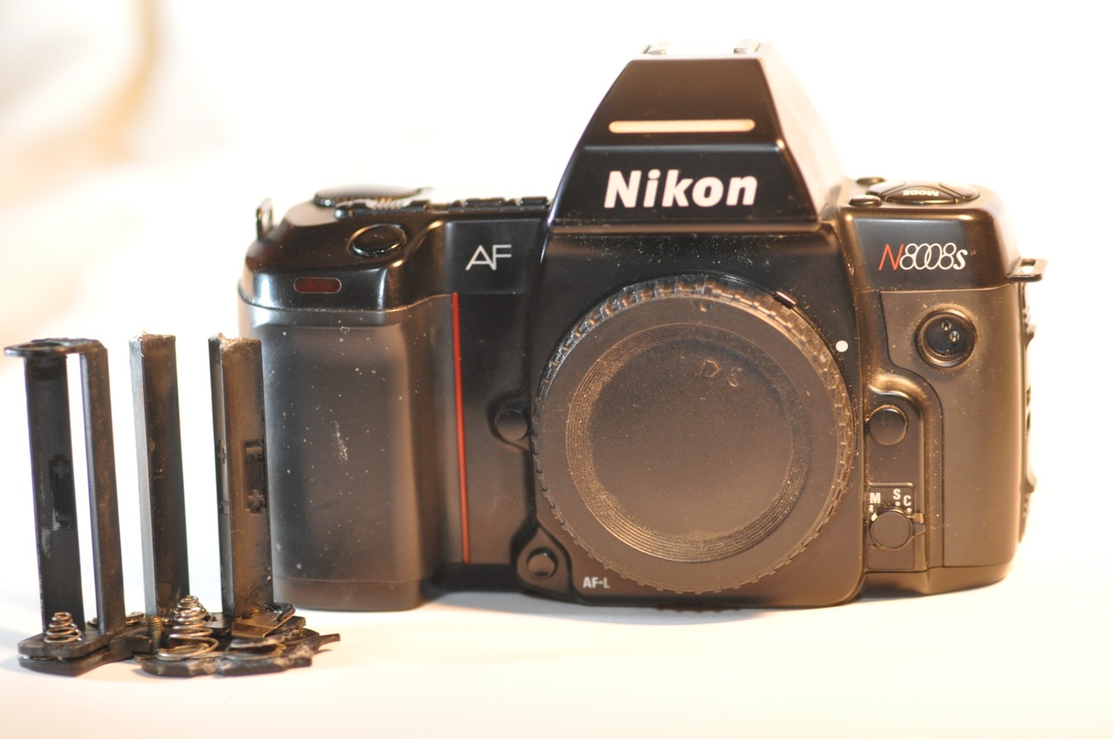 Nikon N8008s F-801 35mm film SLR camera body only NOT working for parts NO lens