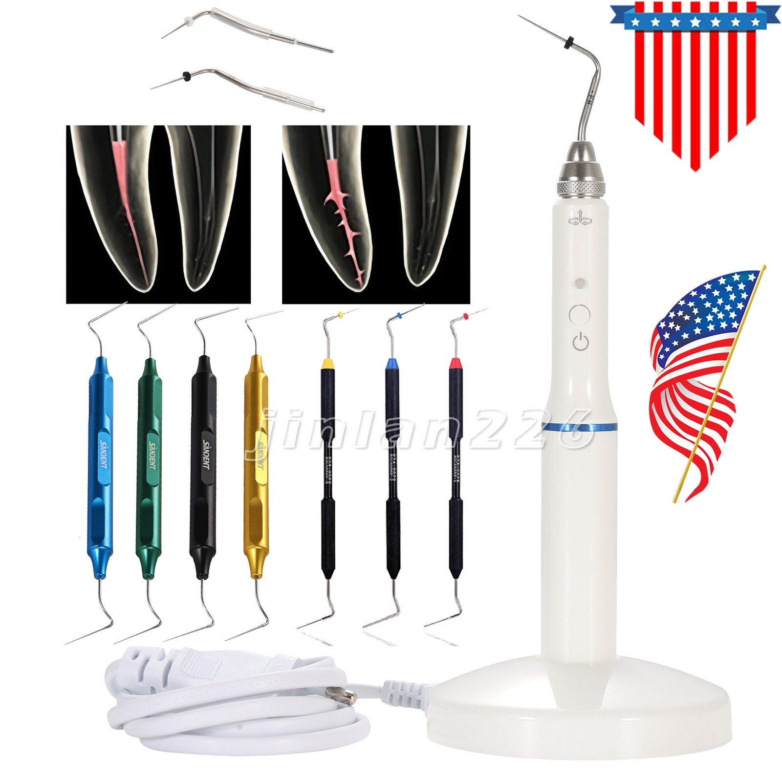 Dental Cordless Gutta Percha Obturation System Endo Heated Pen Root/Hand Plugger