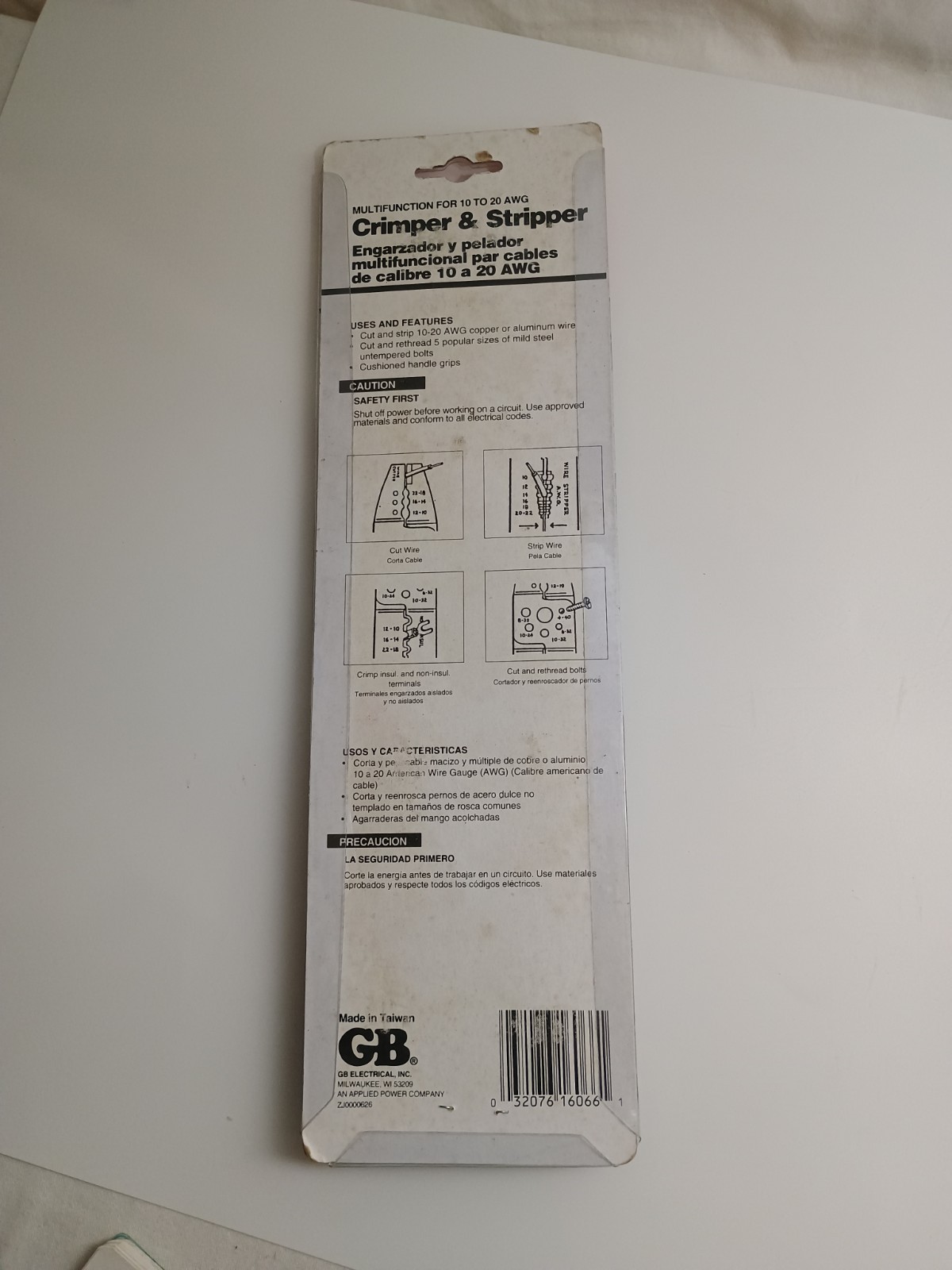 GB GARDNER BENDER GS-66 crimper and stripper multi-function 10-20 AW