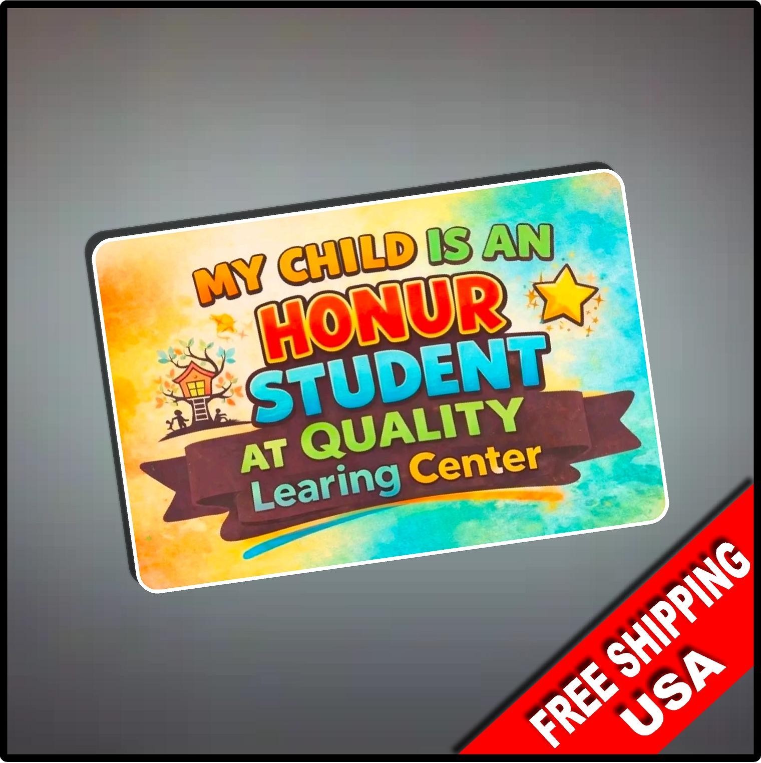 Somali Daycare Honor Student 6" x 4" Die Cut Vinyl Decal Sticker Funny Offensive