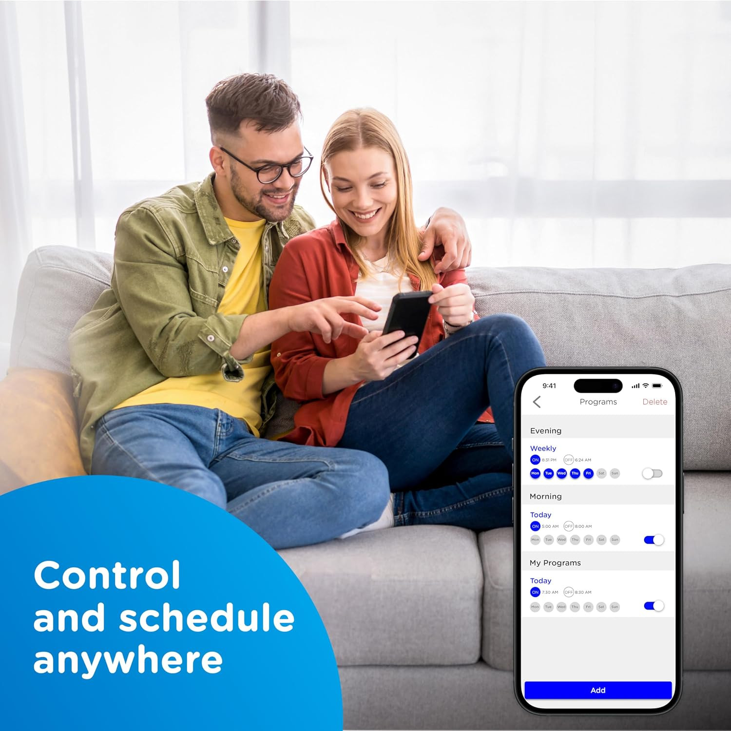 Matter Indoor Smart Plug, 2 Grounded Outlets, White | Matter Compatible, Indoor