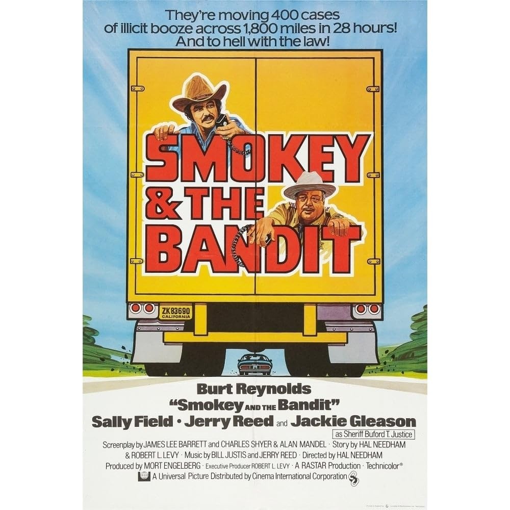 Posterazzi Smokey And The Bandit Burt Reynolds (Top) Jackie 17"L x 11"W