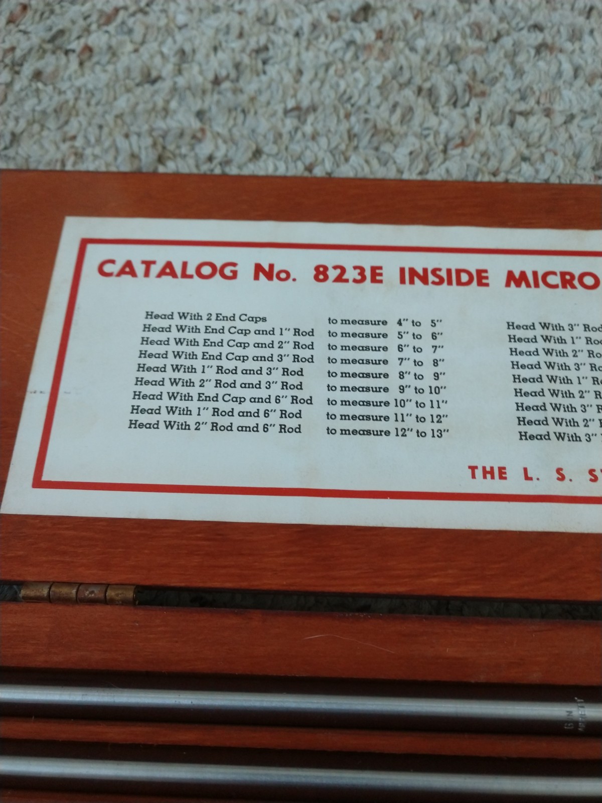 Nice Starrett Inside Micrometer Model 823E Range 4-40" Machinist Tools w. Case
