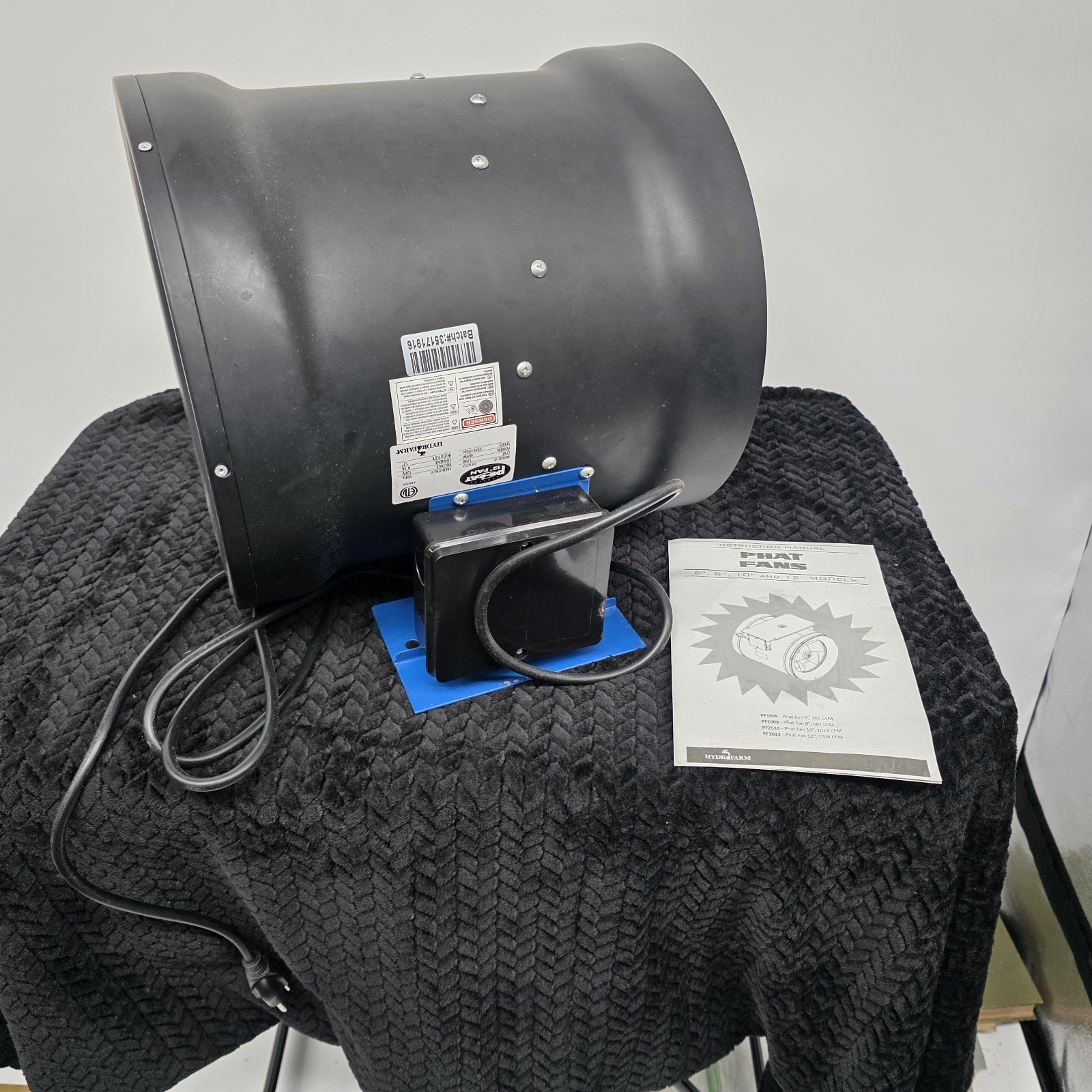 Phat Fan 12" 1708 CFM Inline Mixed Flow Fan
