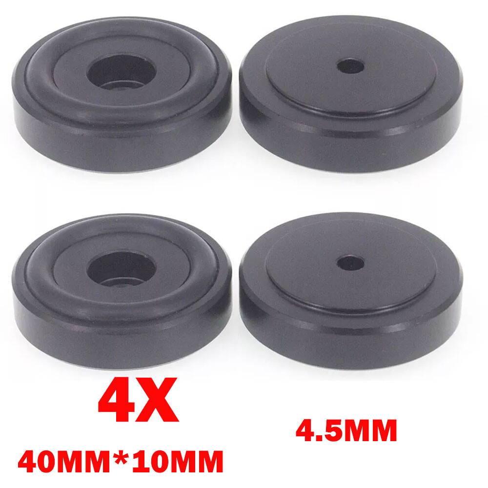 4x Black Amplifier Feet For HIFI Turntable Audio Speaker Isolation Pad 40mm*10mm