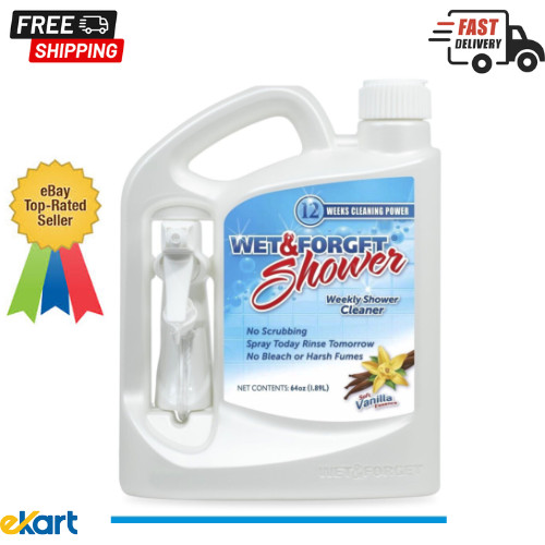 Wet & Forget Shower Cleaner Weekly Application Requires No Scrubbing, 64 fl oz