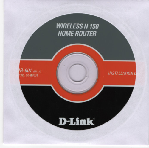 D-Link DIR-601 Wireless N 150 Home Router Driver Software Inst CD-ROM (2009)