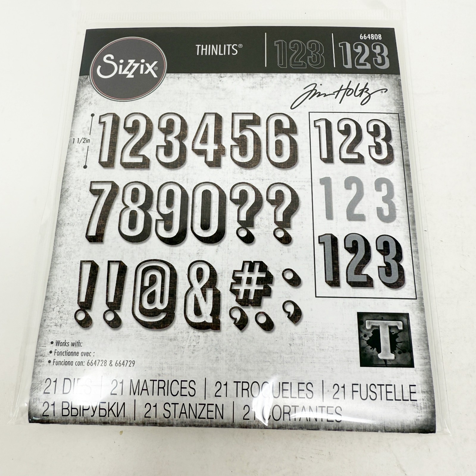 Sizzix Tim Holtz Thinlits Halloween Spooky Silhouette Box Dies NEW