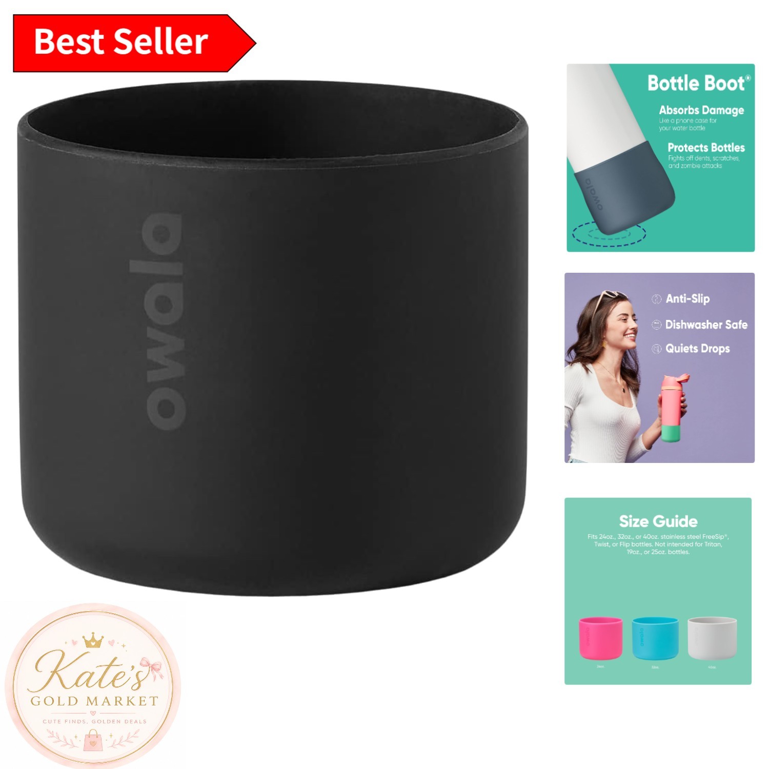 Dishwasher Safe Silicone Boot for 32 Oz Water Bottles - Stylish Protection