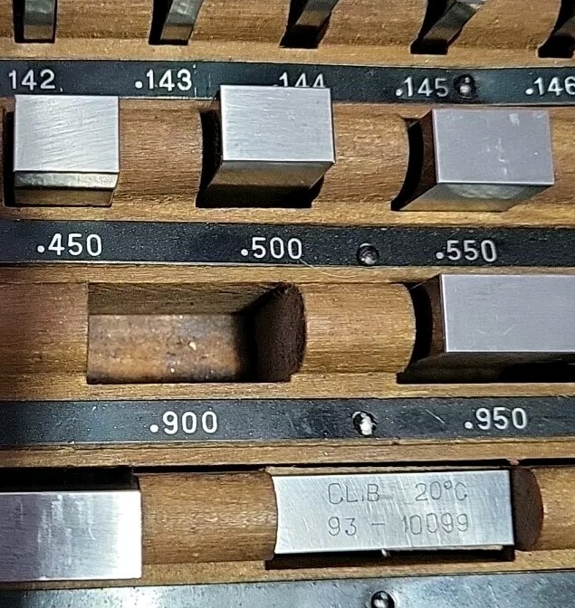 Links Calibration Gages Block Set .050 To 4"