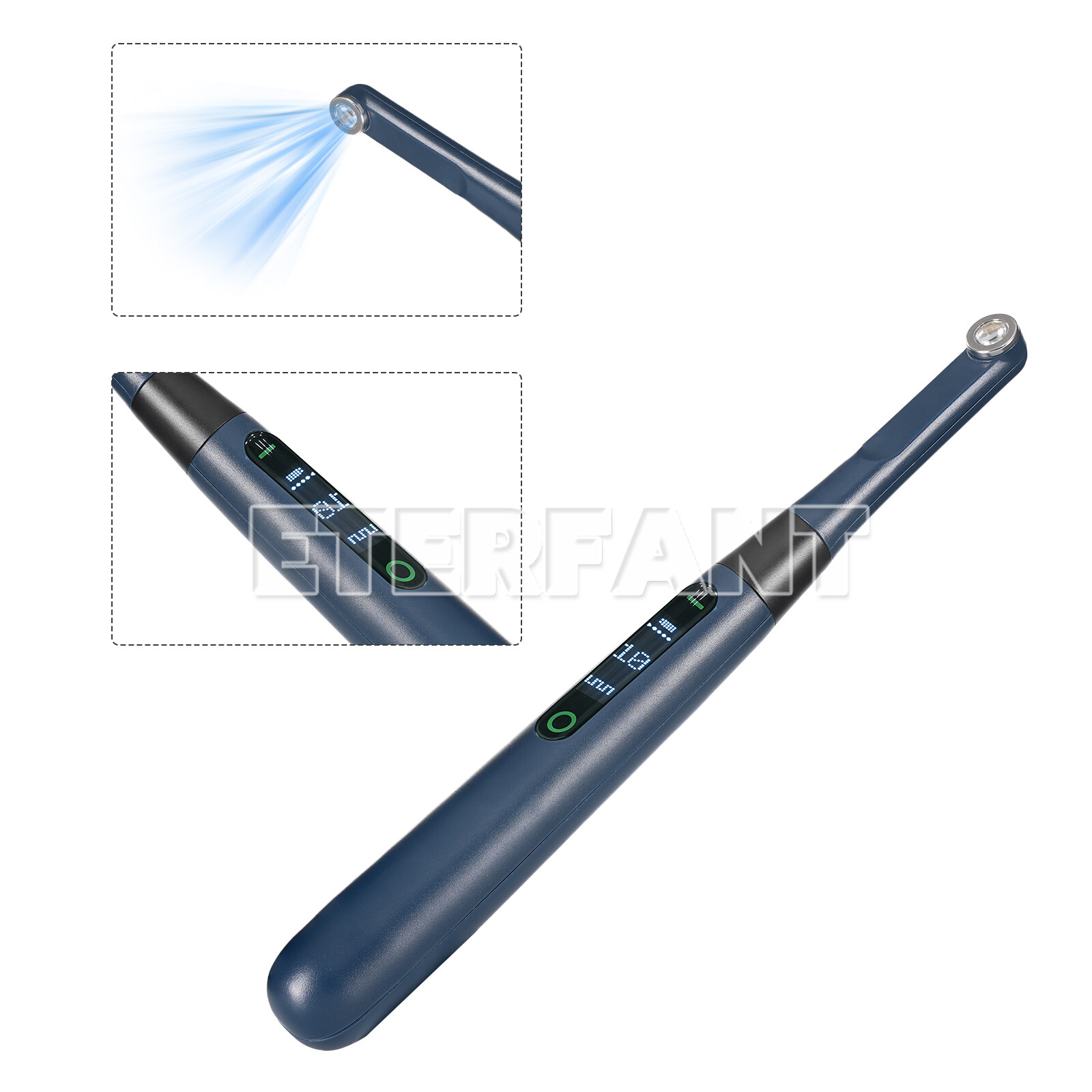 ETERFANT Dental Wireless VALO Style X2 Curing Light Lamp Blue With Three Lenses