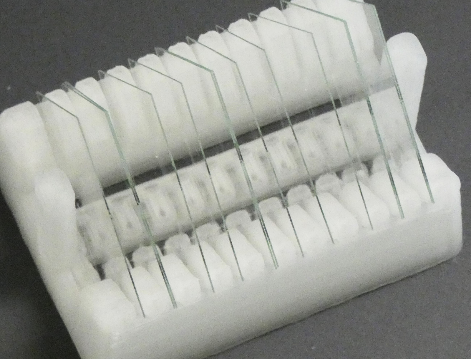 Microscope Cover Glass Coverslip Stand Stain Rest Rack Holder Dryer Storage Box