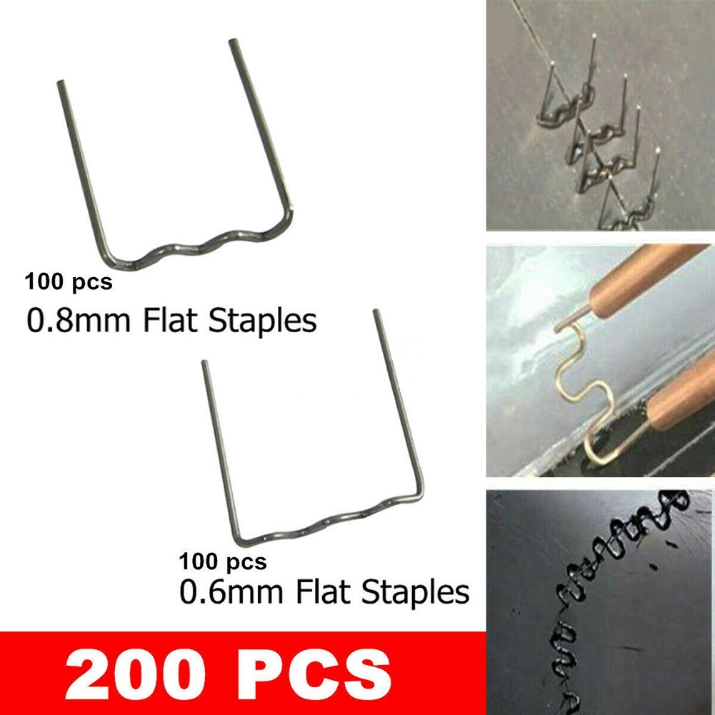 200pcs 0.6/0.8mm Hot for stapler Flat Staples For Plastic Welder/Car Bumper