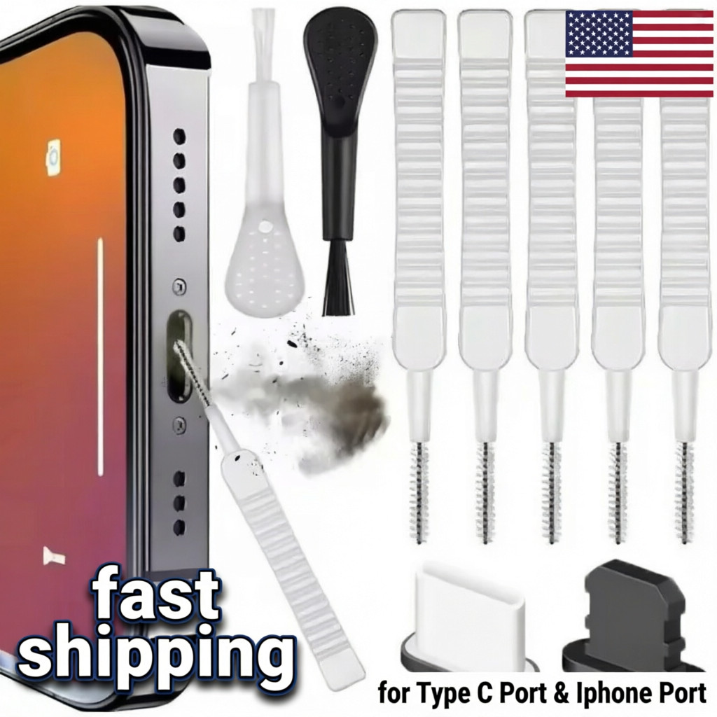 Phone Charging Port Dust Plug Removal Cleaner Kit for iPhone 17,  16, 15, Xiaomi