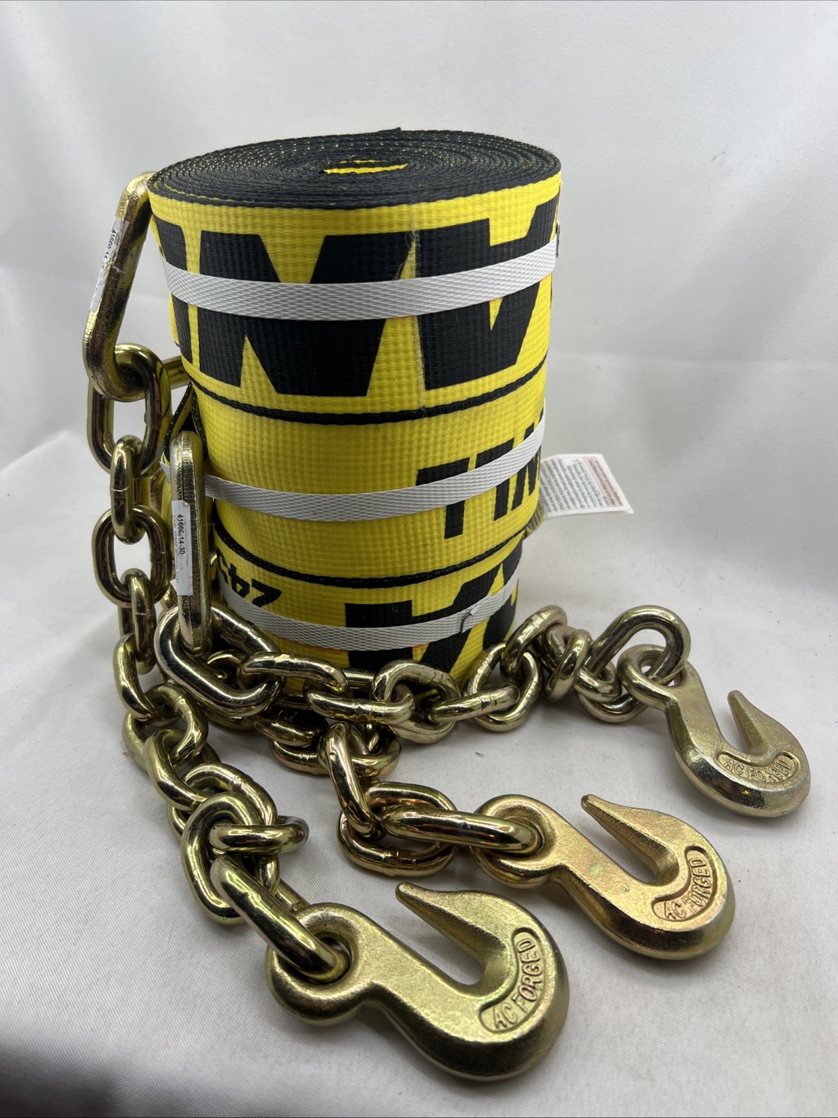 3 - Ancra 41660-14-30 Chain-End Winch Strap, 3-Inch by 30-Feet - 5400 Lb WLL