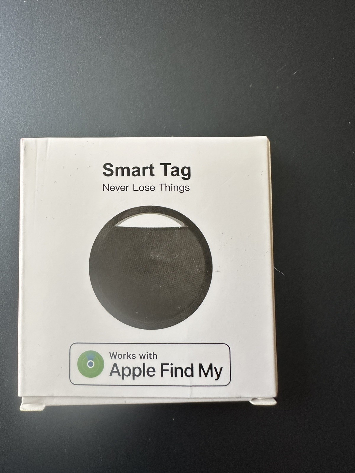 Black Wireless Smart Tag (Works with Apple Find My)
