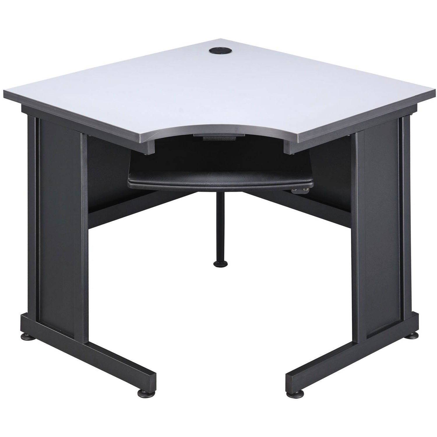 Global Industrial 36"W Corner Desk - Gray Finish Top