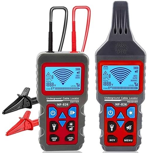 Underground Cable Locator Wire Tracer 3000ft Depth 12V-400V AC DC Voltage