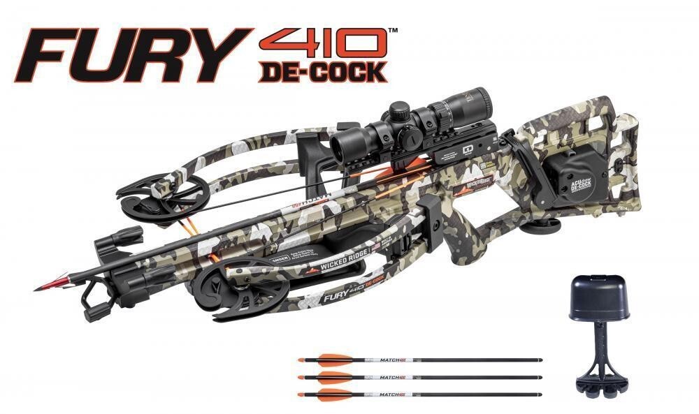 Wicked Ridge WR22060-4518 Fury 410 Crossbow Package w/ ACUdraw De-Cock NEW!!!