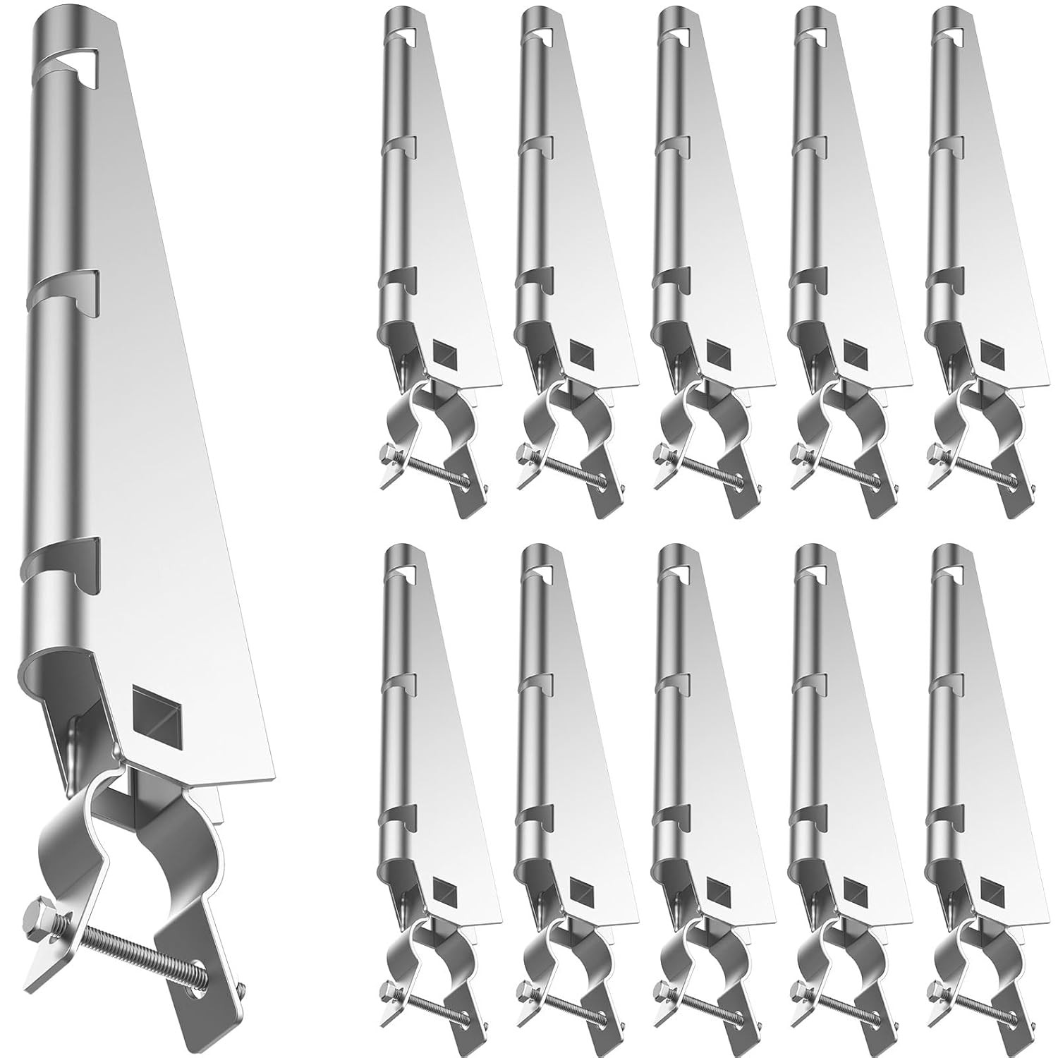 10 Pack Barbed Wire Arm for 1-5/8" Chain Link Fence, Galvanized Steel Fence Heig