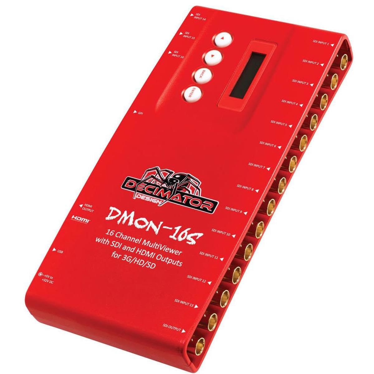 Decimator DMON-16S 16-Channel Multi-Viewer with SDI & HDMI Outputs for 3G/HD/SD