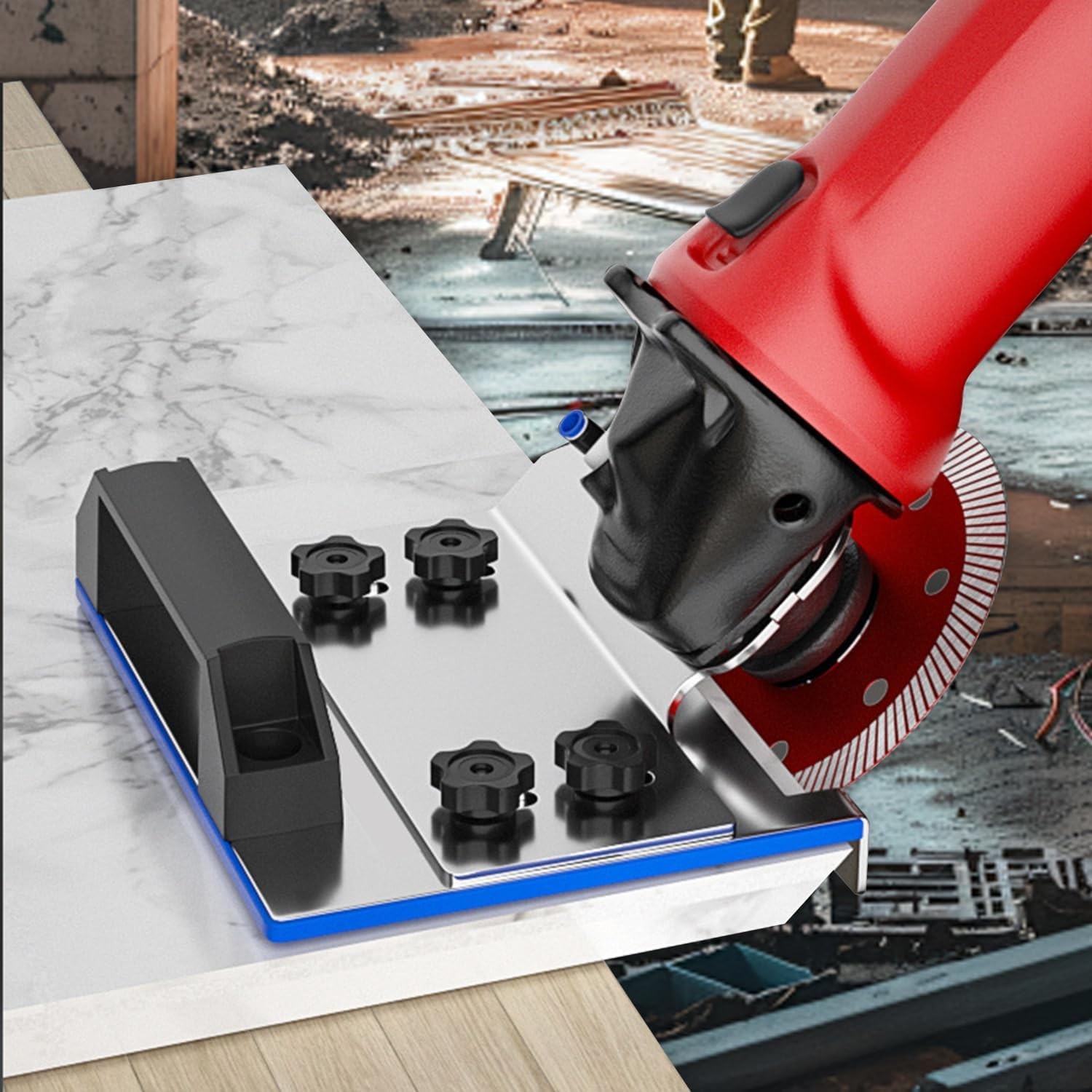 45 Degree Tile Chamfering Tool, Ceramic Tile Cutter Tool, Angle Grinder Attac...
