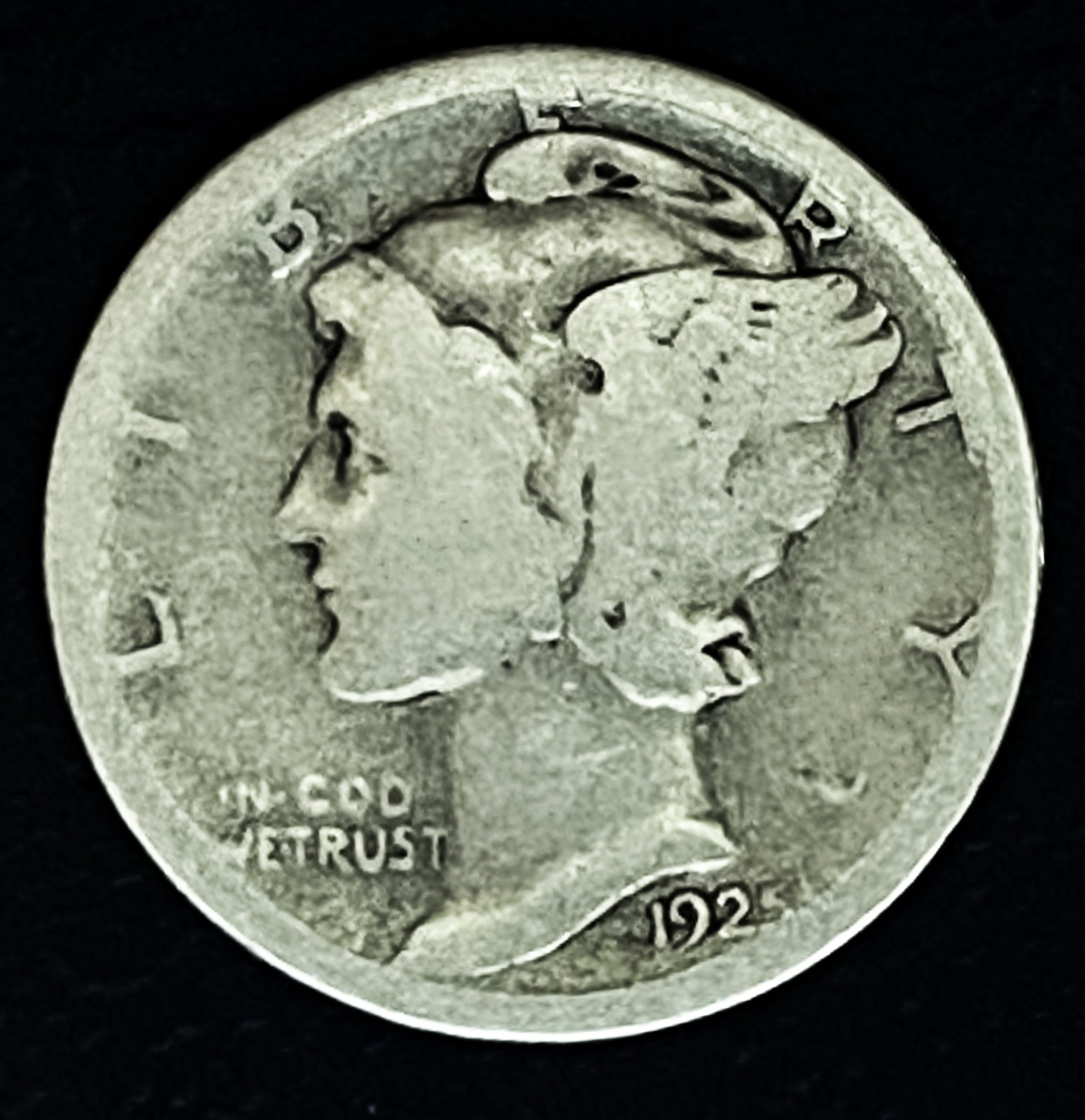 1925 S Mercury Winged Liberty Head Dime 90% Silver 3