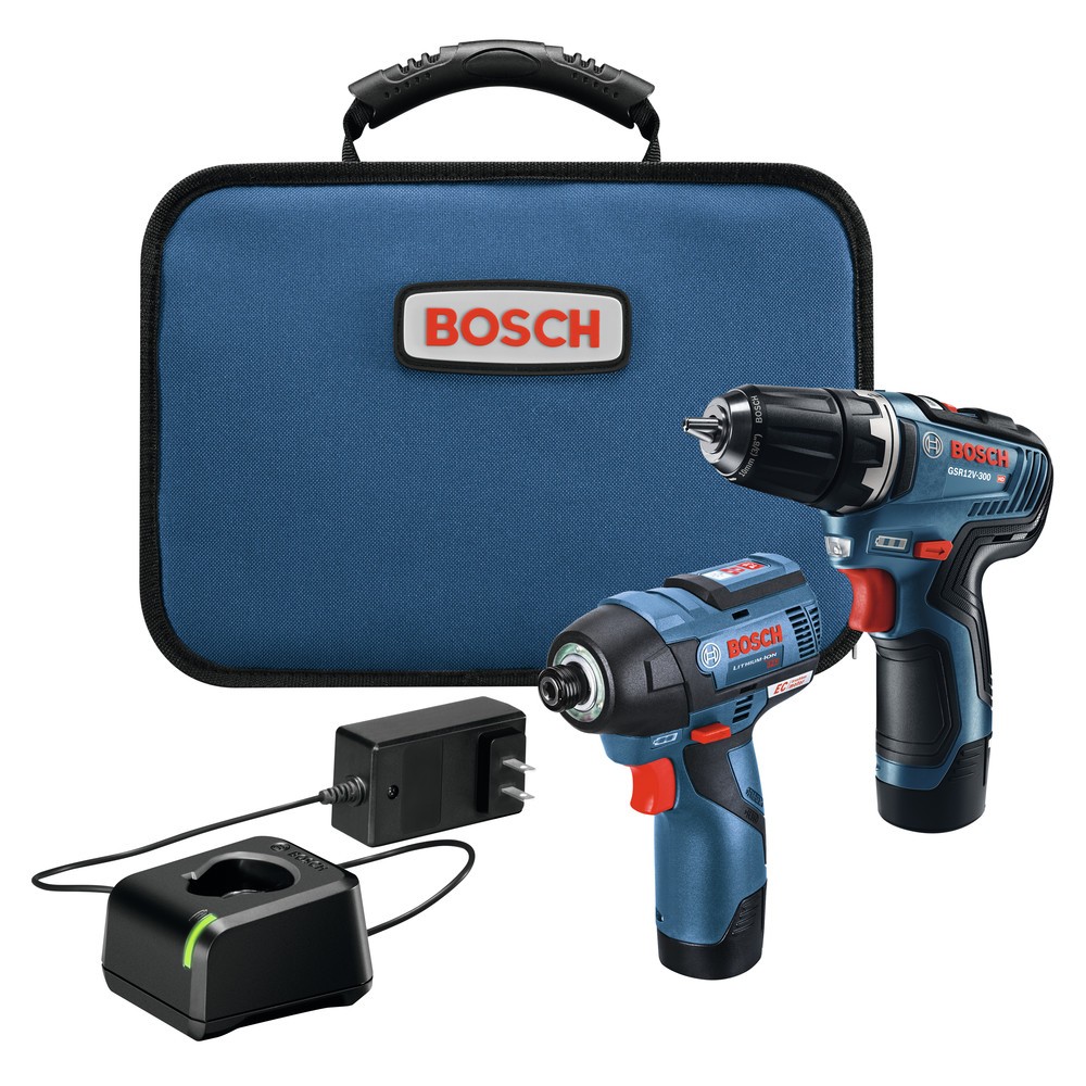 Bosch GXL12V-220B22 12V Max BL Li-Ion 2-Tool Combo Kit w/2 Batteries (2 Ah) New
