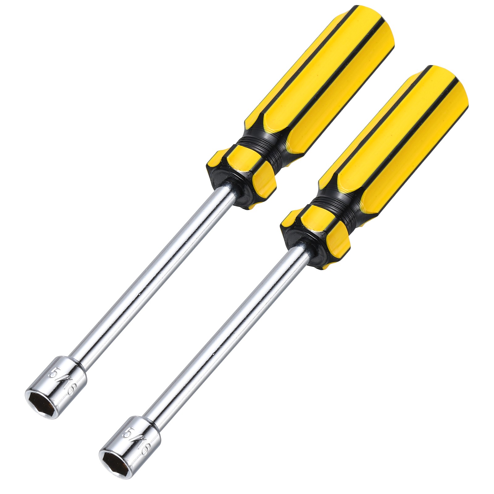 2pcs Non-Magnetic Nut Driver, 5/16" Hex Nut Driver with PVC Handle