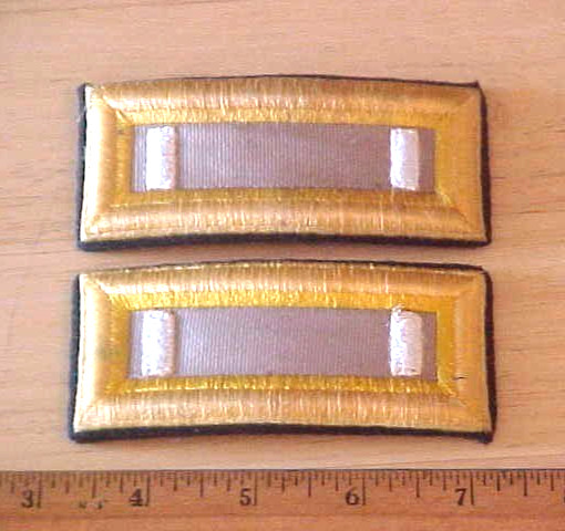 Vintage Army Dress Quartermaster 1st. Lieutenant Pair of Shoulder Strap Boards