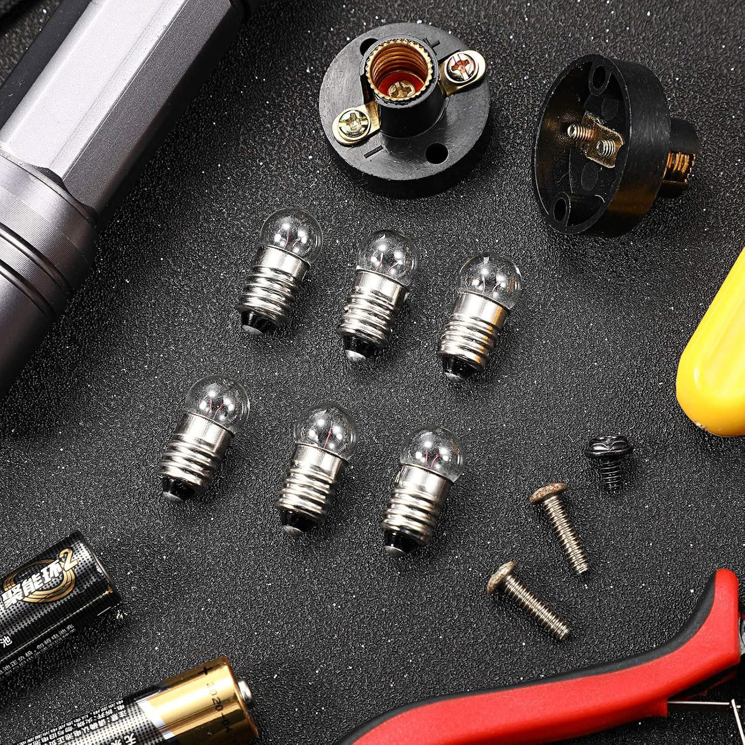 Honoson 30 Pieces E10 Screw Mini Bulbs Warm White Light and E10 Mini Screw Type