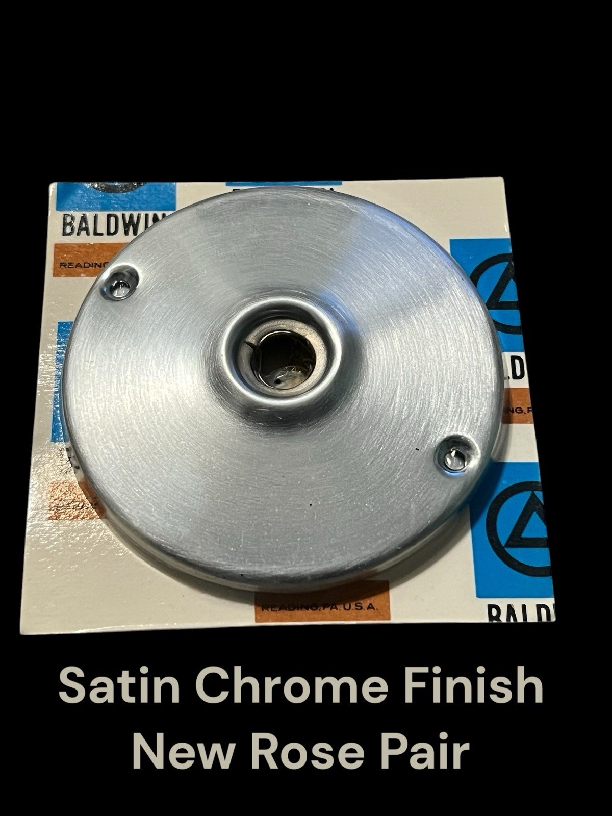 Baldwin Rose 0540-264 Satin Chrome Finish 1 Pairs (2) Handle Ring NOS