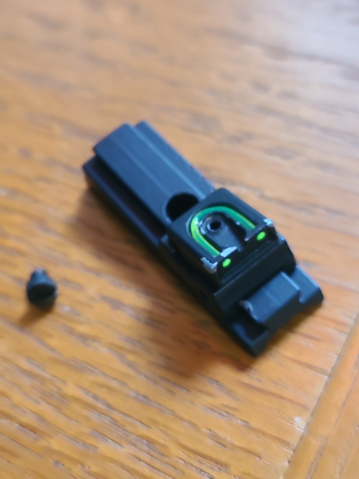 CVA Wolf Mag Muzzleloader Rifle Rear Sight W Screw Green Fiber Optic  METAL